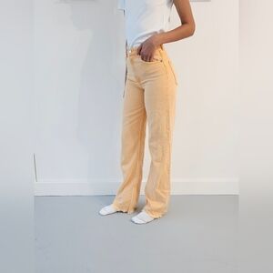 Zara wide leg orange jeans size 4